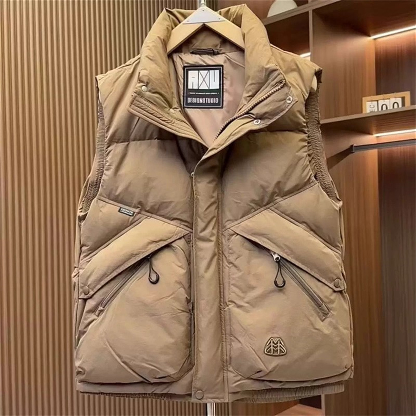 高端立领加厚男士羽绒服马甲2025新款秋冬季无袖保暖坎肩外套男款
