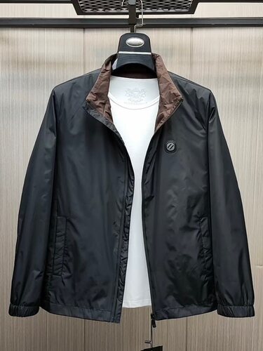 高端立领夹克外套男士秋冬季2025年新款拉炼开衫夹棉加厚棉服男款