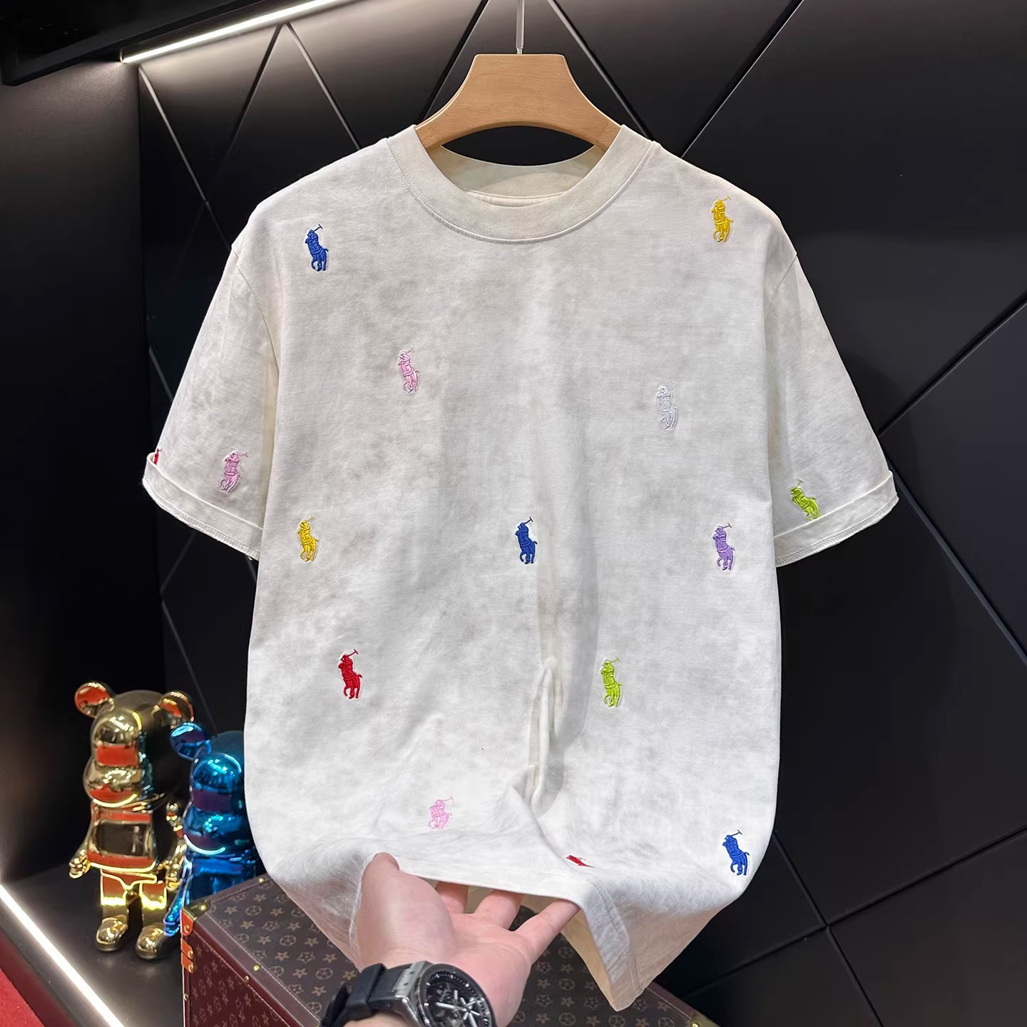 高端欧货保罗短袖T恤男士2026年新款夏季轻奢刺绣宽松半袖衫男款