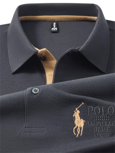 高端保罗短袖polo衫男士T恤2025年新款商务休闲刺绣夏季长袖男款