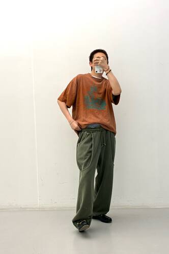 东大门男宽松卡通印花短袖T恤