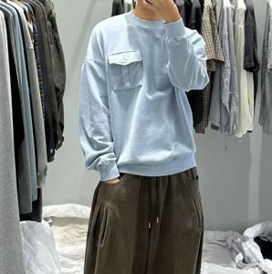 woogie男装东大门宽松长袖卫衣