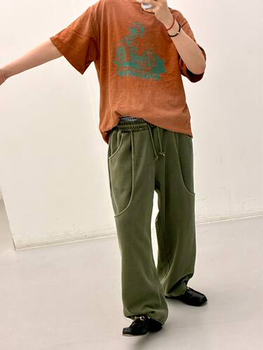 东大门男装松紧腰宽松卫裤