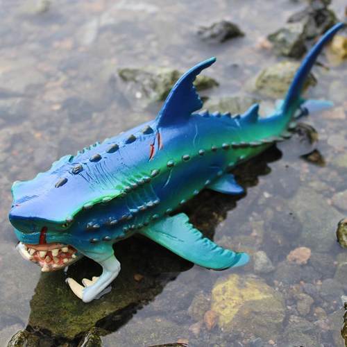 泥盆纪史前巨兽含肺鱼模型实心