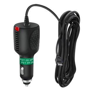 汽车载行车记录仪专用电源线点烟器配件车充连接线插头12V24V通用