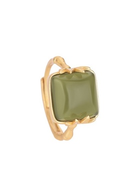 艾尔缘国潮古法镀金工艺仿和田玉戒指中国风宫廷指环妈妈款手饰品