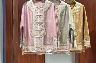 私信询价 春夏新中式刺绣宋锦蜀锦桑蚕丝外套刺绣外套马甲0224