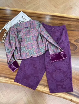 私信询价2025年秋冬新款香云纱新中式老缎宋锦蜀锦桑蚕丝上衣0822