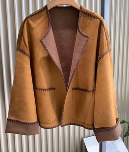 小众设计感毛衣羊绒上衣外套皮衣皮毛一体0929 新款 私信询价 秋季