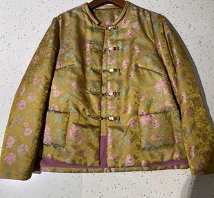 外套马甲1221 老缎宋锦蜀锦桑蚕丝上衣长袖 私信询价 香云纱新中式