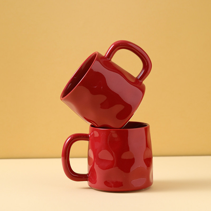 结婚漱口杯刷牙一对陶瓷新婚洗漱婚庆套装红色牙刷陪嫁情侣水杯子