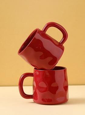 结婚漱口杯刷牙一对陶瓷新婚洗漱婚庆套装红色牙刷陪嫁情侣水杯子