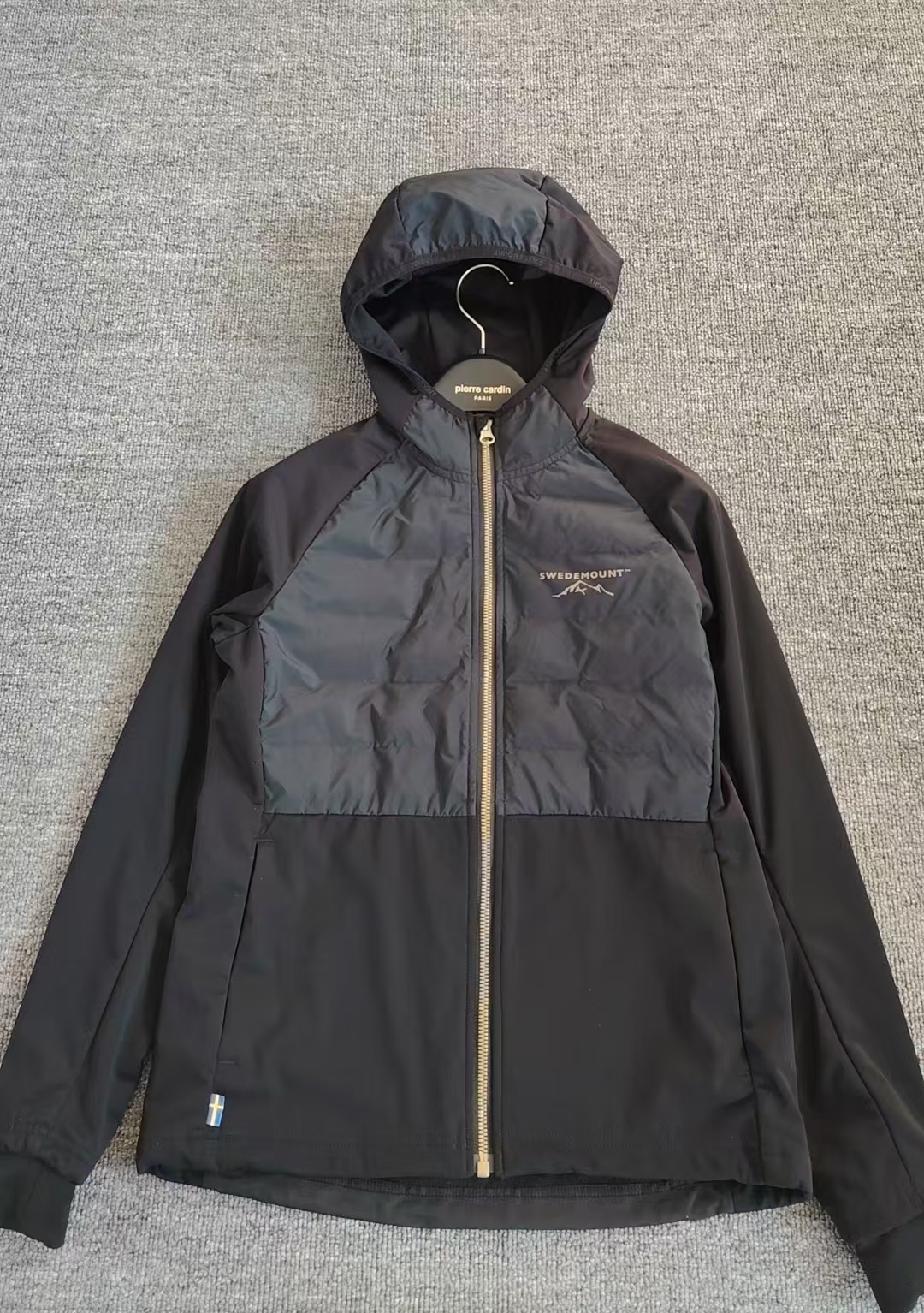 纯原尾货儿童秋冬户外休闲保暖连帽外套男女童洋气拼色薄绒夹克