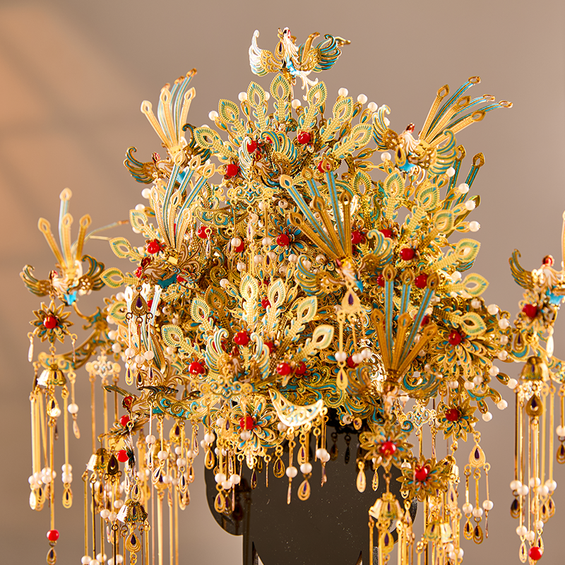 青羽冠凤冠diy手工拼装金属模型