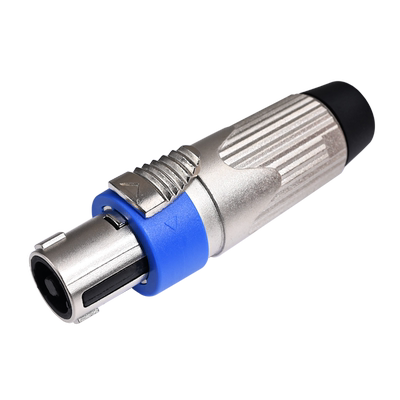 甬威纯铜芯四芯专业音响欧姆插头