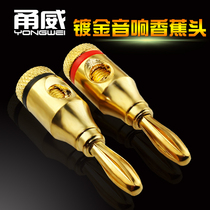 Yongwei speaker line plug audio connector power amplifier terminal banana head speaker line gold plated 4mm banana plug