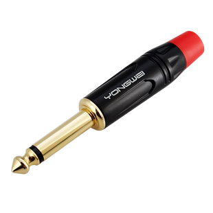 甬威6.35单声大二芯音频线话筒线焊接插头 6.5大三芯立体声麦接头