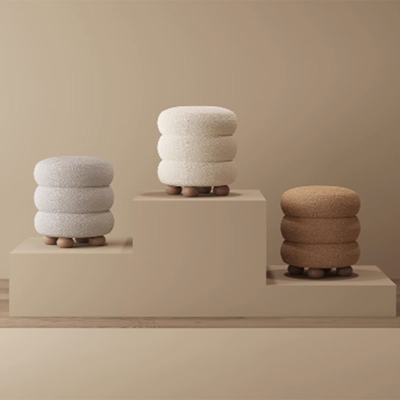 奶油风梳妆凳女生卧室化妆台凳子