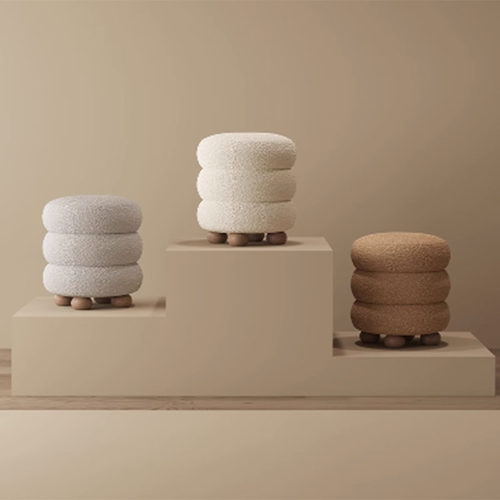 奶油风梳妆凳女生卧室化妆台凳子