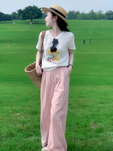 Белая футболка, летняя летняя одежда, изысканный стиль