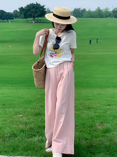 Белая футболка, летняя летняя одежда, изысканный стиль