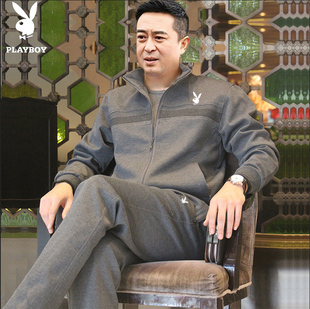 中老年男士运动服休闲套装春秋爸爸运动套装男装男装春夏卫衣外套