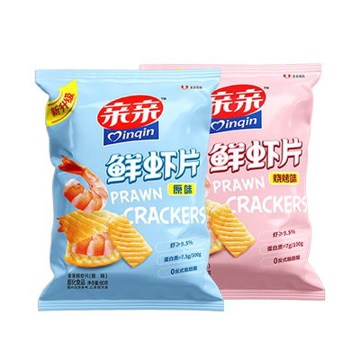 亲亲虾条鲜虾片80g零食小吃虾片