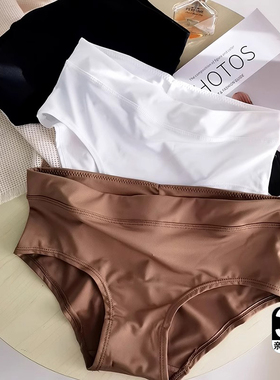 纯欲无痕夏季内裤女士透气凉感纯棉抗菌裆中腰包臀少女生三角裤