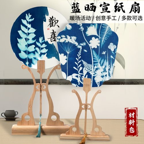 端午节手工扇子diy空白团扇宫扇