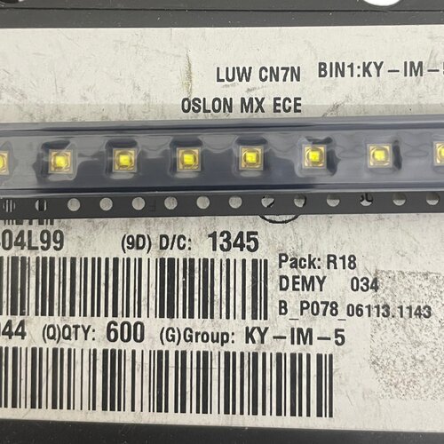 Osram欧司朗LUW CN7N大功率LED灯珠1W3W正白光3030汽车灯珠80度
