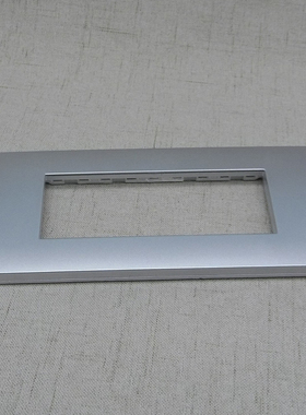 银色118型空位中号面板三位银灰色墙插浅银强弱电自由组合多媒体