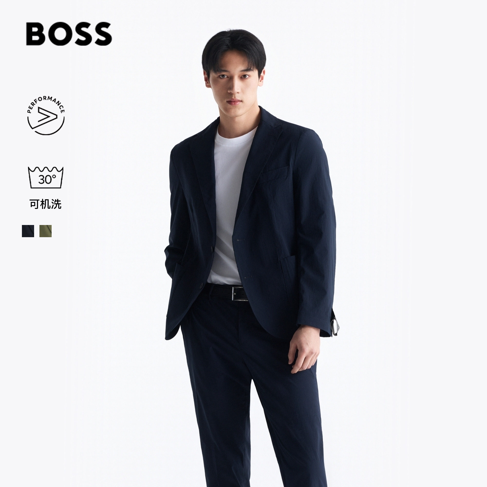 【可机洗】BOSS博斯男差旅商务机能通勤易打理正装修身西装夹克