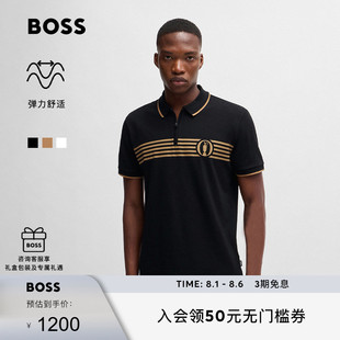 BOSS博斯 男士 公开赛艺术棉质混纺Polo衫