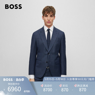 BOSS男士 HUGO 西服套装 商务正装 羊毛混纺面料商务修身