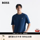 男士 BOSS博斯 徽标饰片棉质宽松T恤 100%