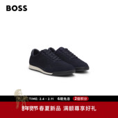 男士 26年夏季 新款 BOSS博斯 徽标细节皮革运动鞋