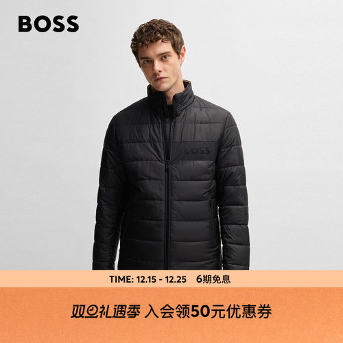 【常规版型】BOSS博斯 男士25年秋冬新款徽标细节常规版棉服夹克