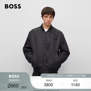 徽标印花防泼水休闲机能棒球服夹克 HUGO 防泼水 BOSS男装 时尚