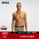95%棉 平角内裤 BOSS博斯 秋徽标装 款 男士 饰弹力棉经典 三条装