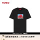 男士 26年夏季 骑行风艺术图案棉质平纹布 恤 新款 HUGO雨果