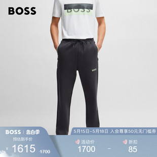 新款 立体模压徽标装 BOSS雨果博斯男士 饰开衩卫裤 2024夏季 HUGO