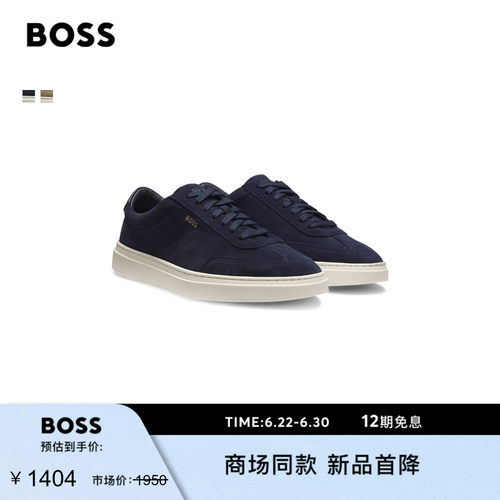 【礼物】BOSS博斯 男士26年春季新款皮革低帮运动鞋TTNM SL轻量版