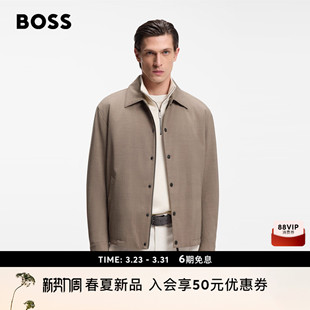 26年春款 男士 羊毛混纺棉服外套 阿斯顿马丁联名 BOSS博斯