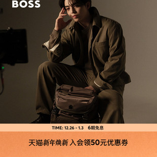 S·COUPS 25冬季 崔胜澈同款 男士 双B铰链徽标双肩包 BOSS博斯