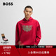 100%棉 BOSS博斯X封神联名 男士 常规版 型红色连帽卫衣