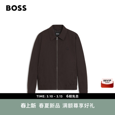 BOSS博斯 男士26年夏季新款双 B 交织字母徽章夹克