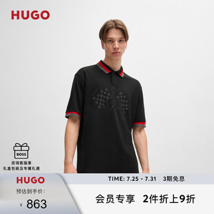 HUGO Polo衫 联名 标志性图案短袖