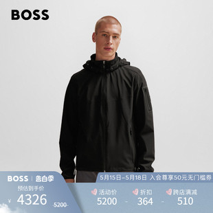 HUGO 可拆卸风帽常规版 型防泼水夹克 BOSS雨果博斯男士