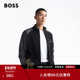 BOSS博斯 男士 撞色滚边棉质混纺拉链夹克