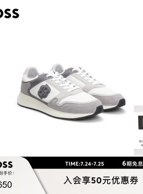 【礼物】BOSS博斯 男士26年春季新款双B交织字母图案运动鞋